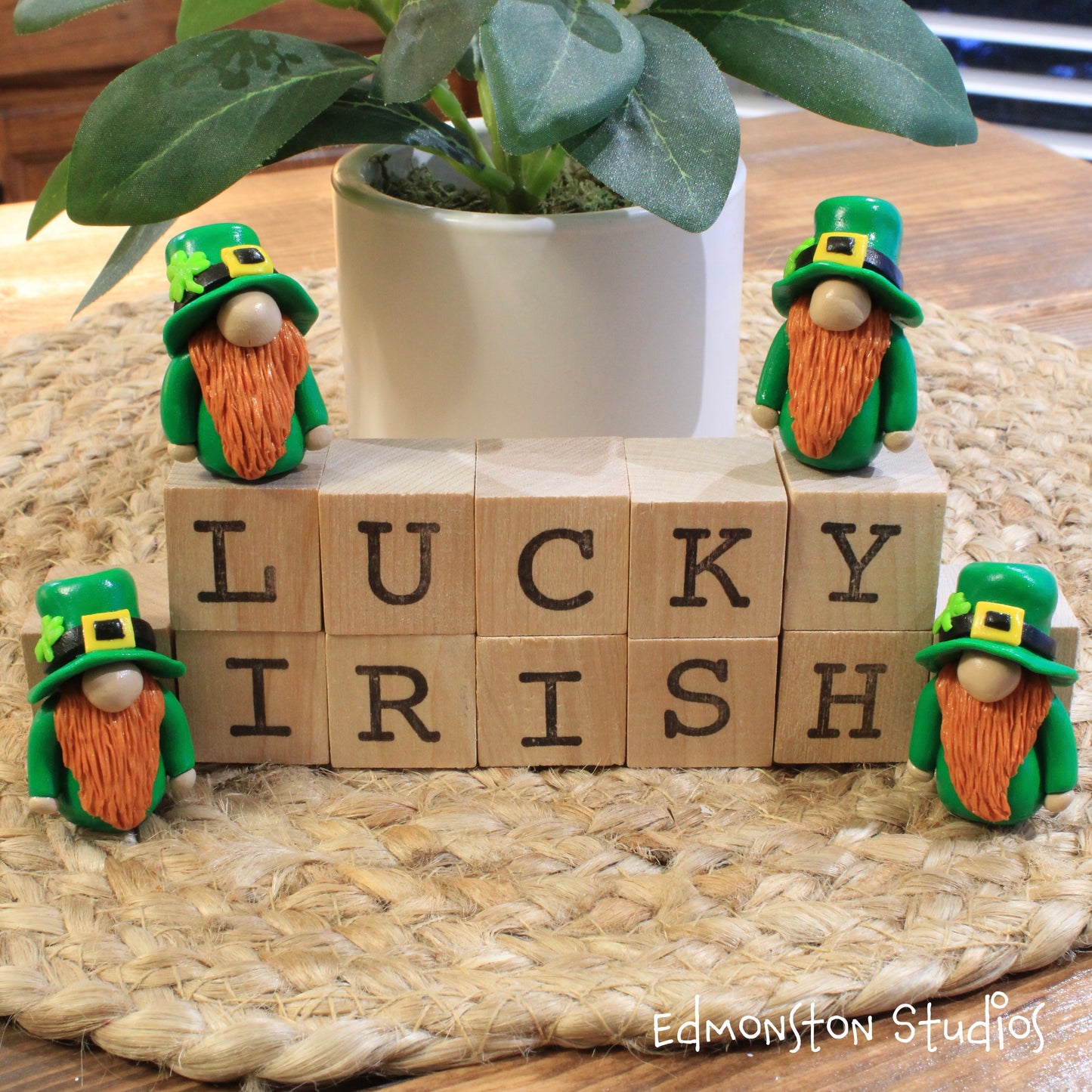 St. Patrick's Day Leprechaun Gnome Desk Buddy Figurine