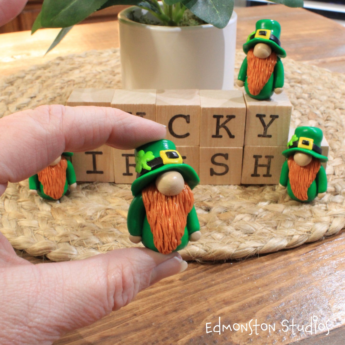 St. Patrick's Day Leprechaun Gnome Desk Buddy Figurine