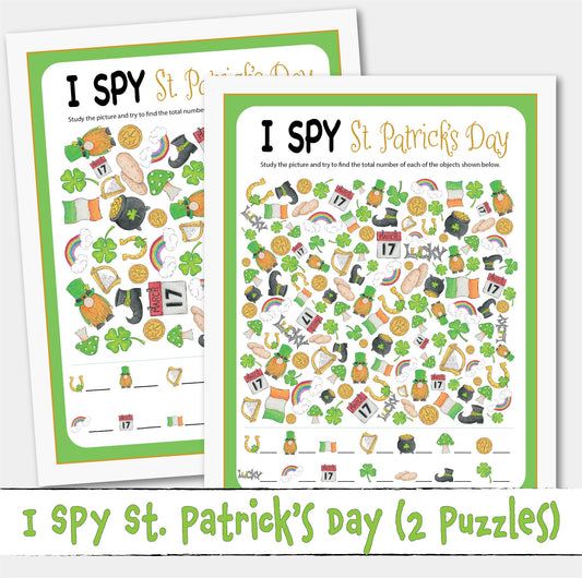 I SPY St. Patrick's Day Printable Puzzle Game Activity