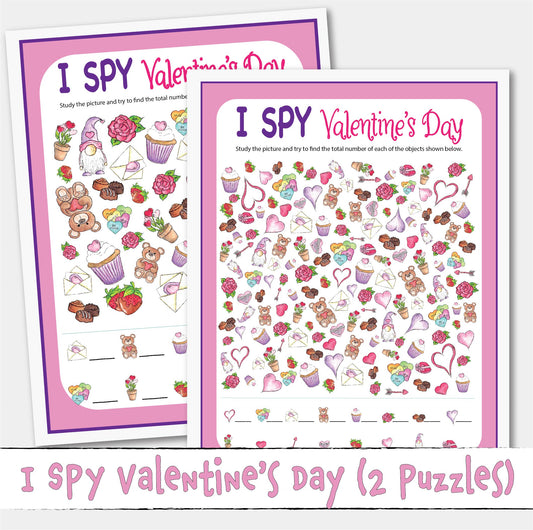 I SPY Valentine's Day Printable Puzzle Game Activity