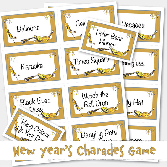 New Years Charades Printable Fun Game