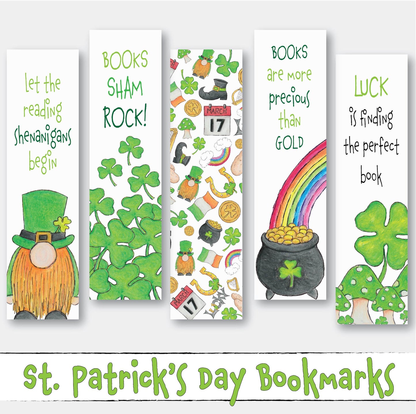 St. Patrick's Day Printable Bookmarks