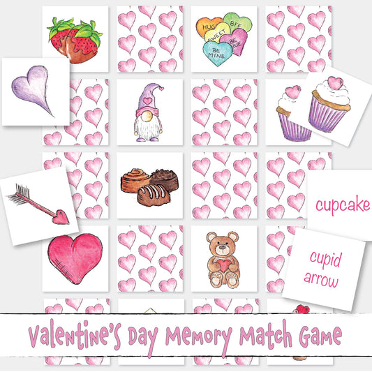 Valentines Memory Game, a Valentines Day Fun Memory Matching Game